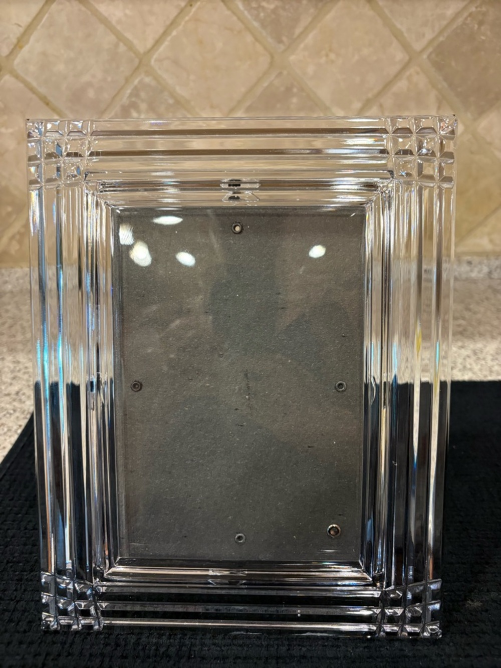 Royal Doulton Clear Ribbed Glass Picture Frame